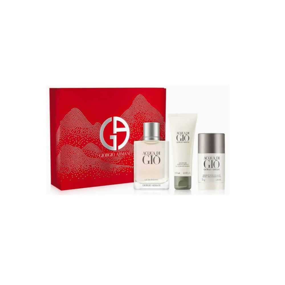 GIORGIO ARMANI ACQUA DI GIO' SET EDT 100ML + GEL DE DUCHA 75ML + DESODORANTE STICK 75G