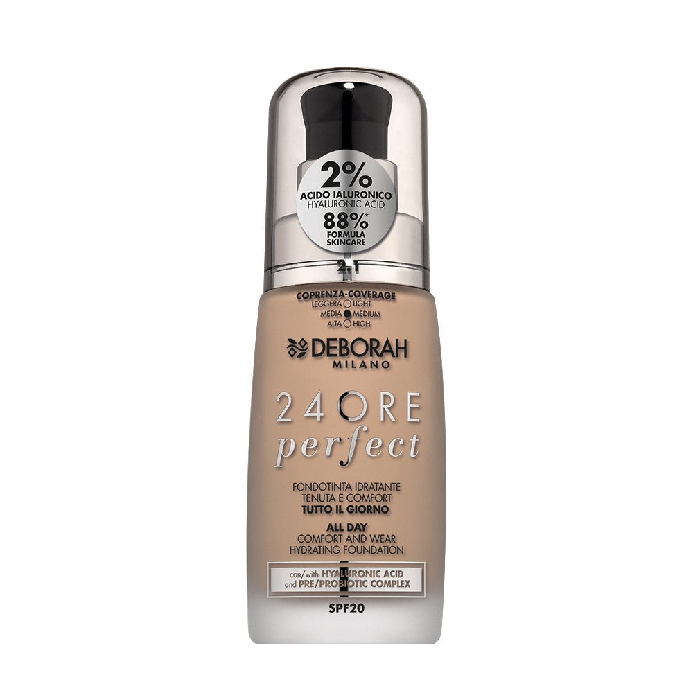 DEBORAH 24 HORAS BASE DE MAQUILLAJE PERFECTA CON ÁCIDO HIALURÓNICO N.2.1