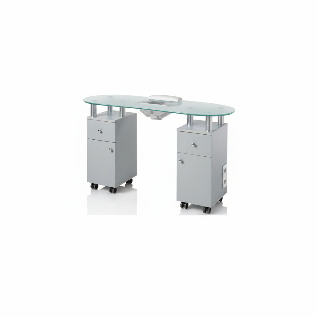 Mesa de vidrio templado con aspirador Logika 2 art. 800.313