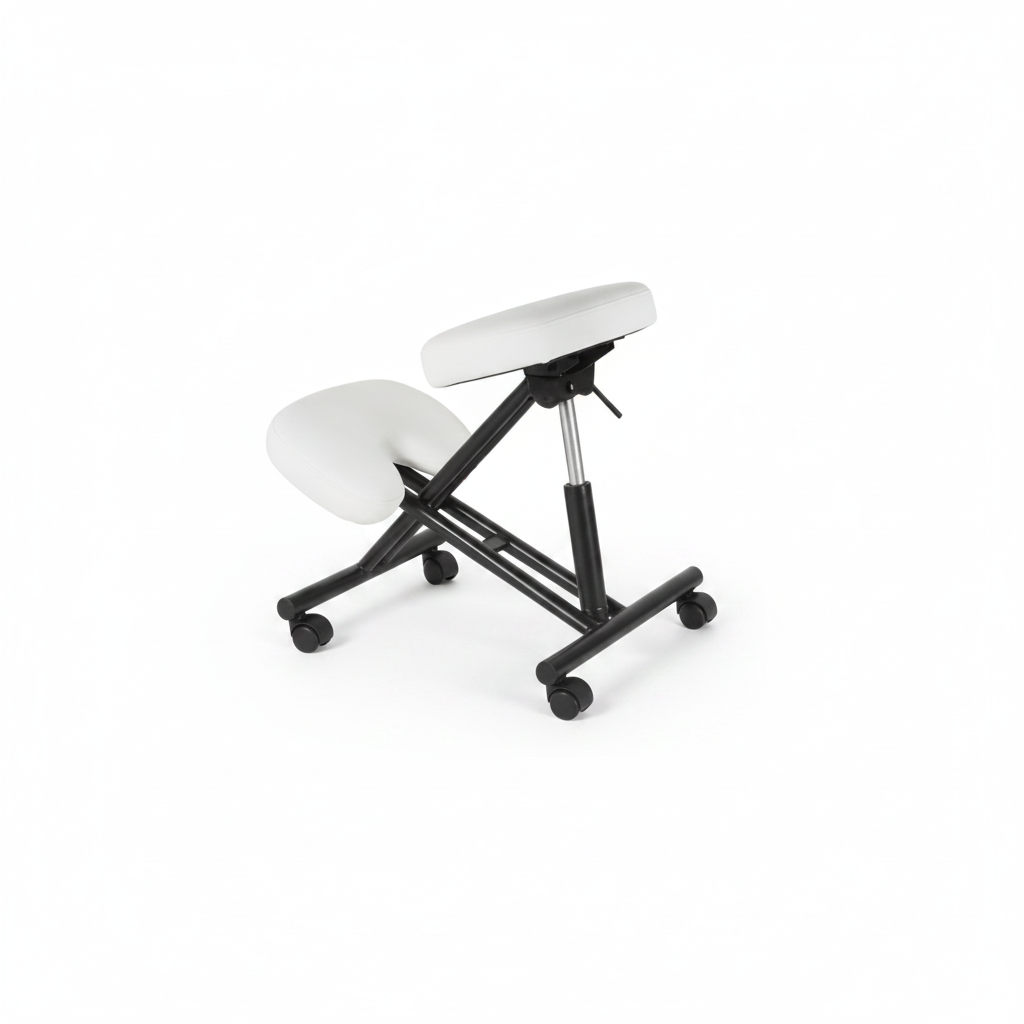 Taburete Master inox ergonómico blanco art. 350.318