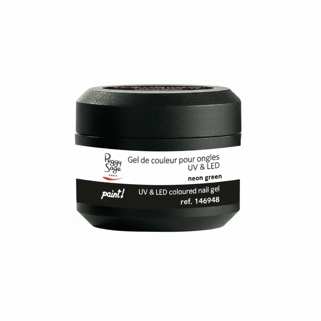 PEGGY SAGE GEL UV/LED DE COLOR PAINT NEON GREEN 5 GR.