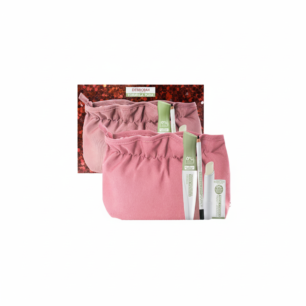 DEBORAH SET DE REGALO FORMULA PURA MÁSCARA + LÁPIZ KAJAL + BÁLSAMO LABIAL + POCHETTE