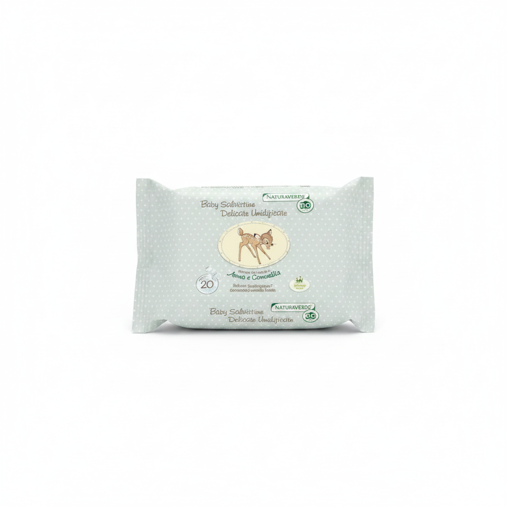 NATURA VERDE BIO DISNEY BABY TOALLITAS ULTRA SUAVES PAQ. 20 PIEZAS