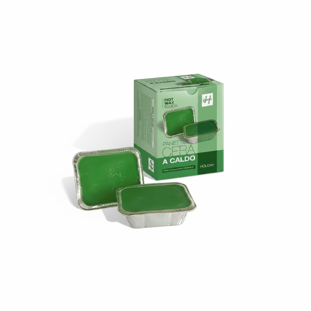 HOLIDAY CERA CALIENTE EN TARRO VERDE CLOROFILA 2X500ML