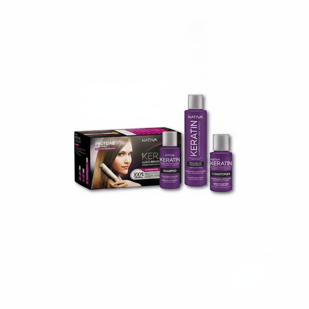 KATIVA KIT VIOLETA ALISADO BRASILEÑO CONF.3 PIEZAS