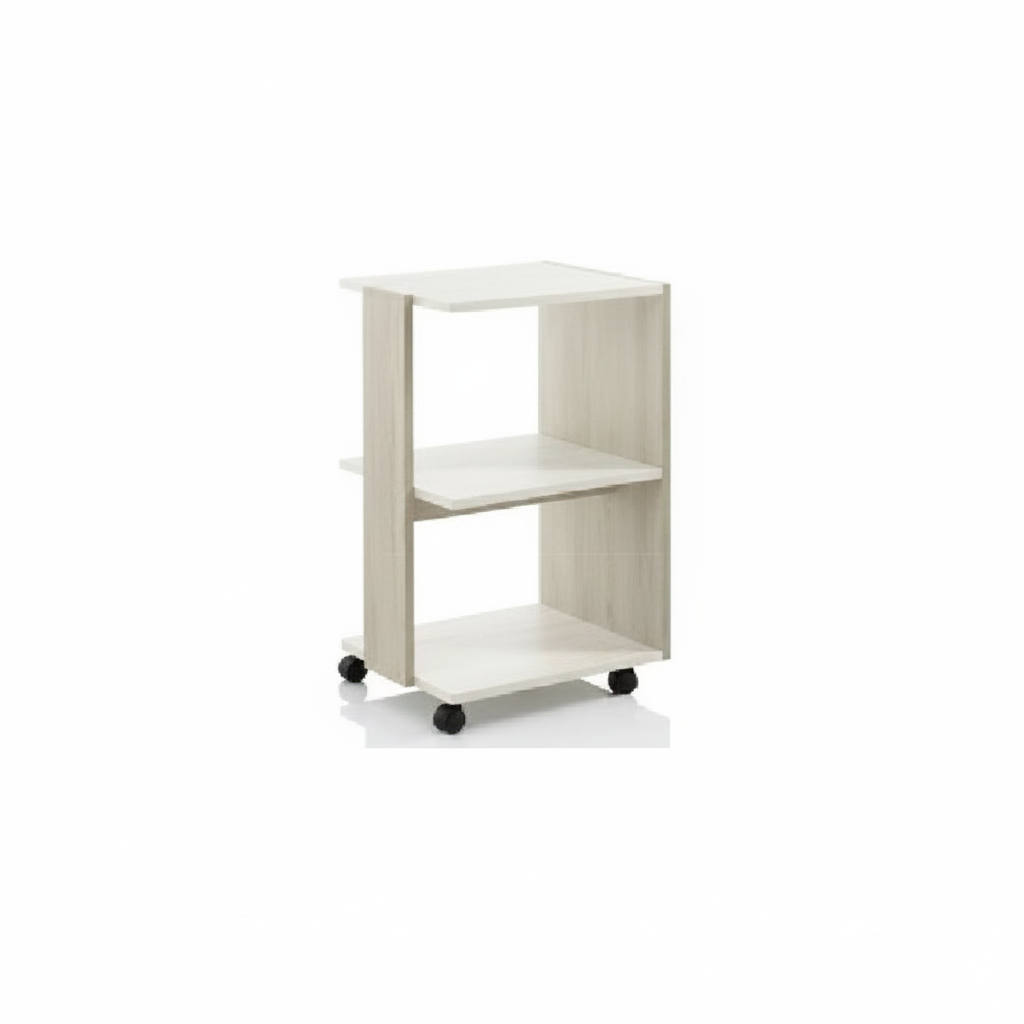 CARRITO LARICE NATURAL Y LAMINADO BLANCO TROLLEY NATURAL SPA ART. 375.216