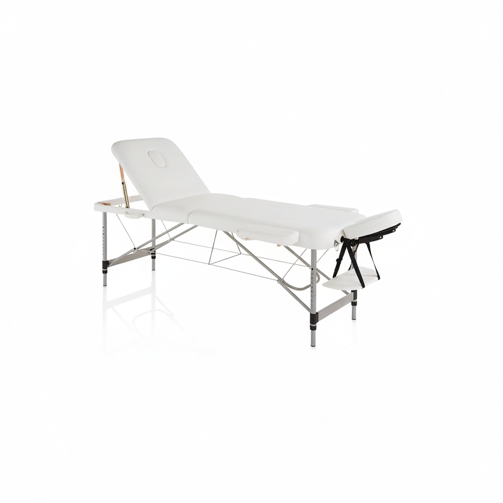 Camilla plegable Master Confort aluminio blanco art. 350.319