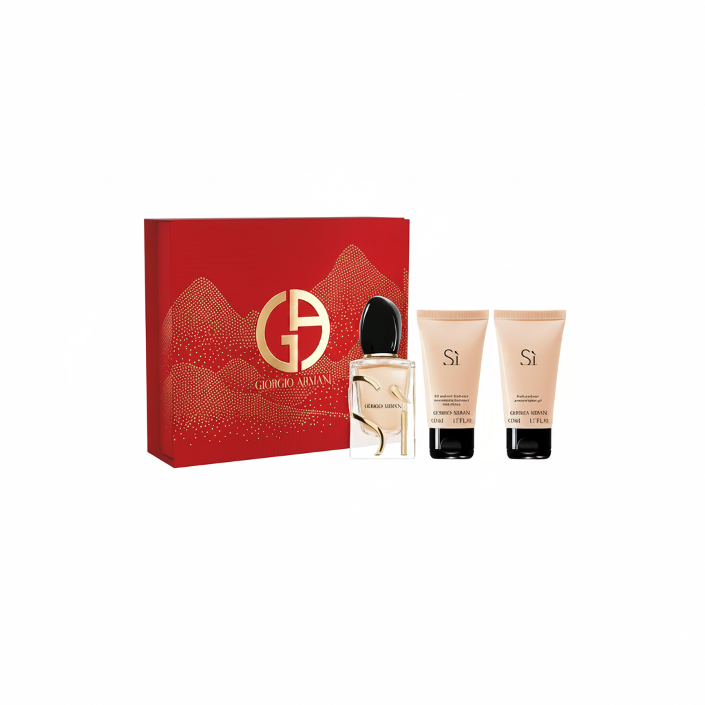 GIORGIO ARMANI Sì SET EDP 50ML + GEL DE DUCHA 50ML + LOCIÓN CORPORAL 50ML