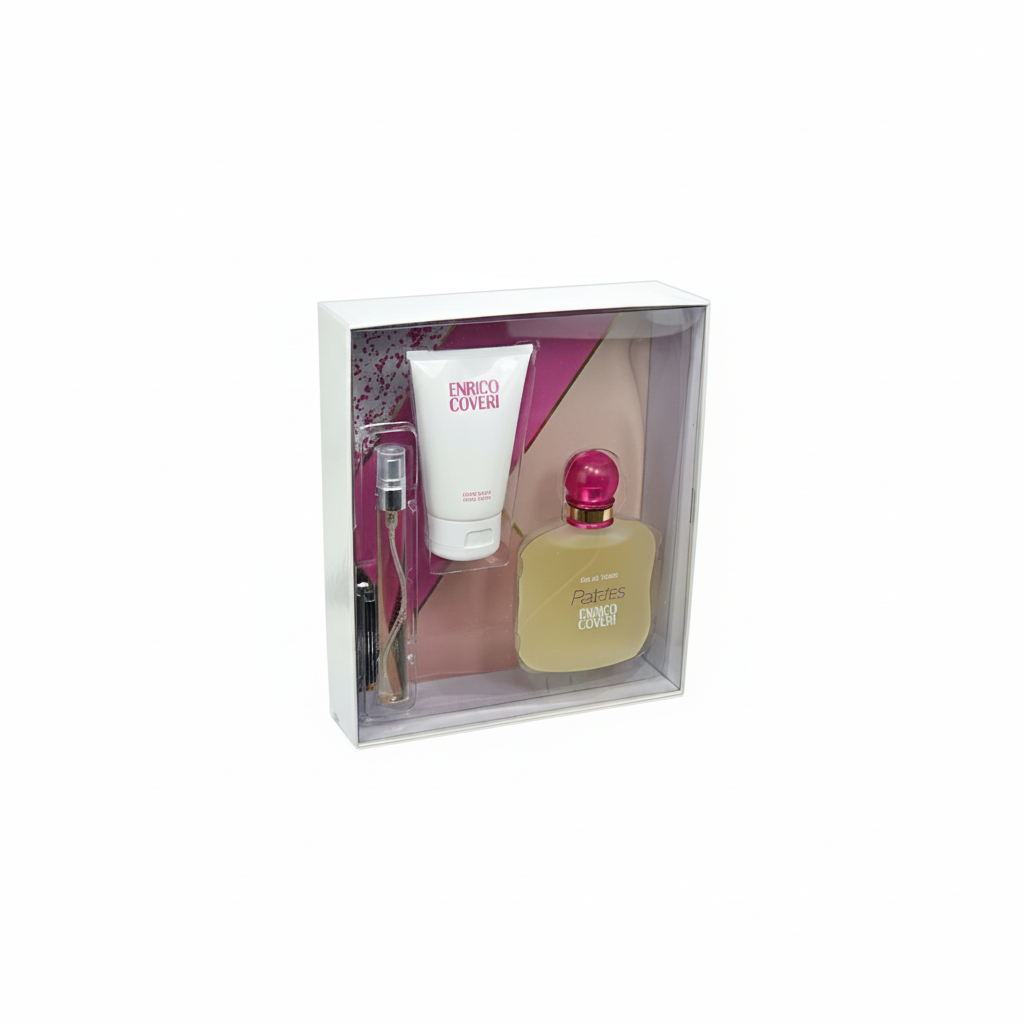 CONF. ENRICO COVERI PAILLETES EDT 50ML+CREMA DE MANOS+EDT 12ML