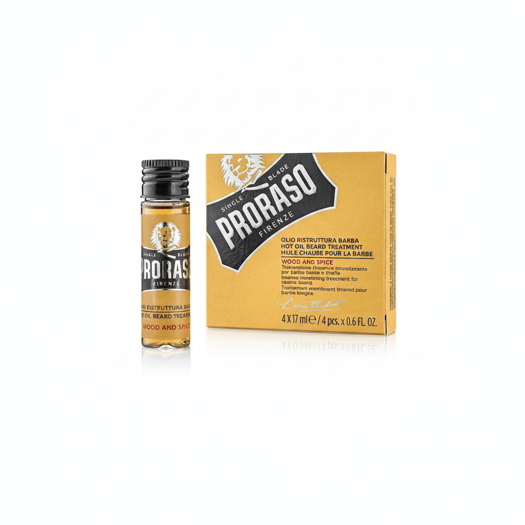 PRORASO ACEITE CALIENTE PARA BARBA 4PZx17ML