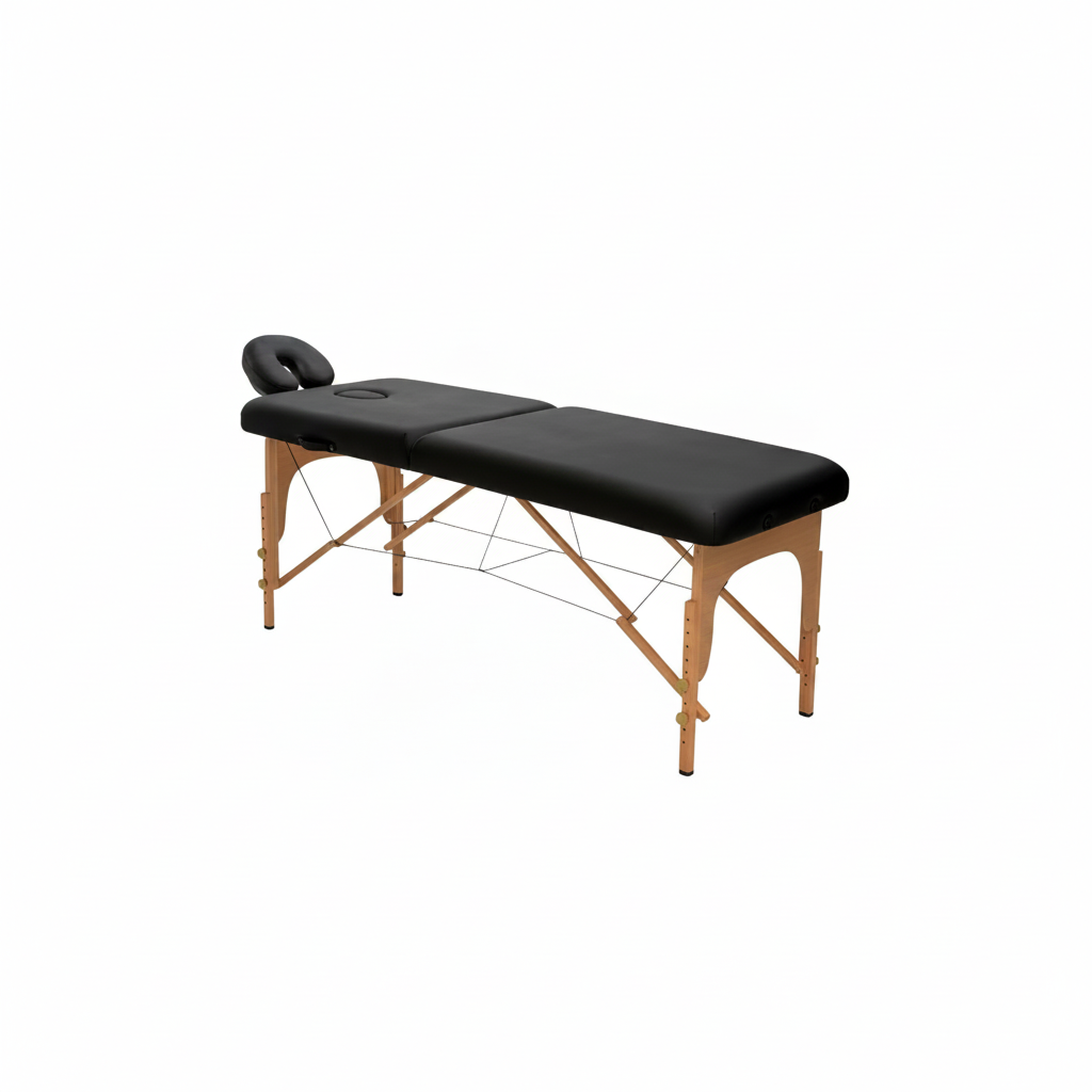 Camilla plegable Master madera negro art. 350.306