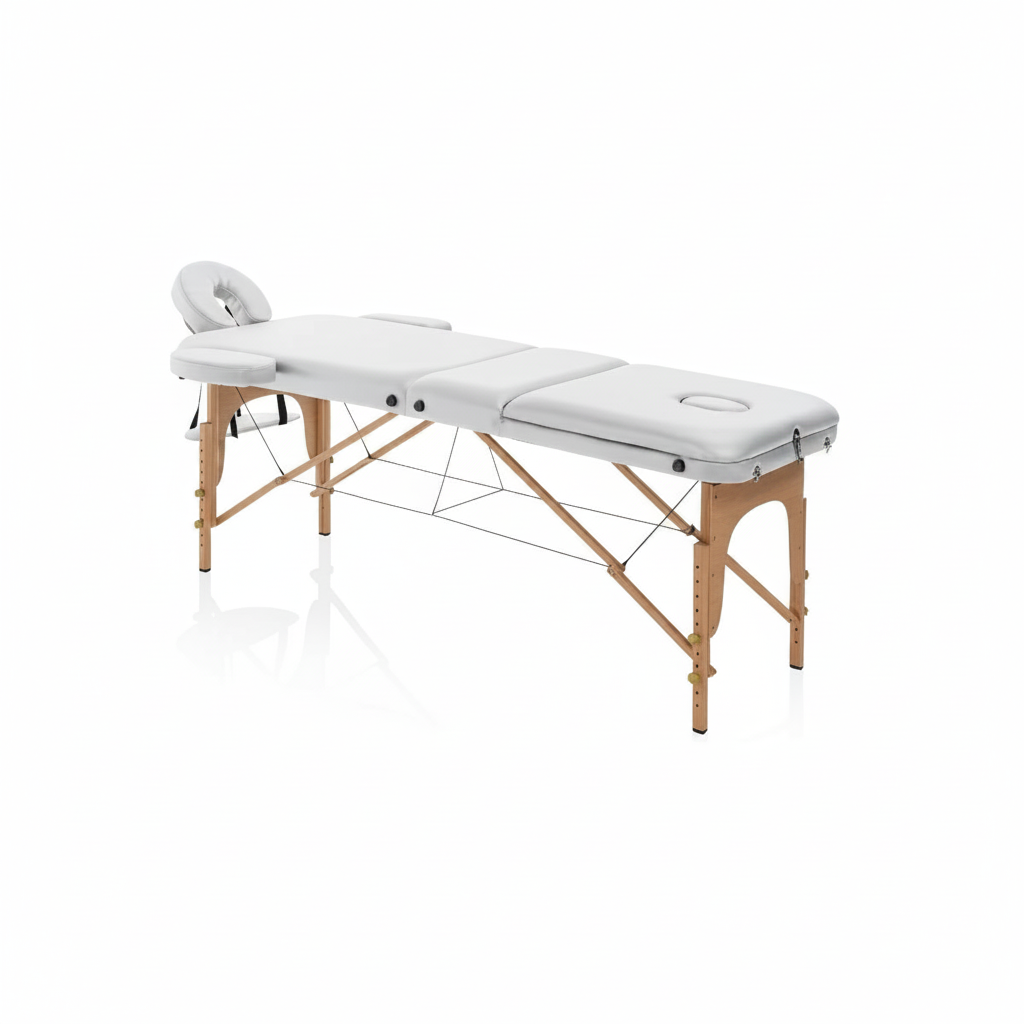 Camilla plegable Master Confort madera blanco art. 350.307